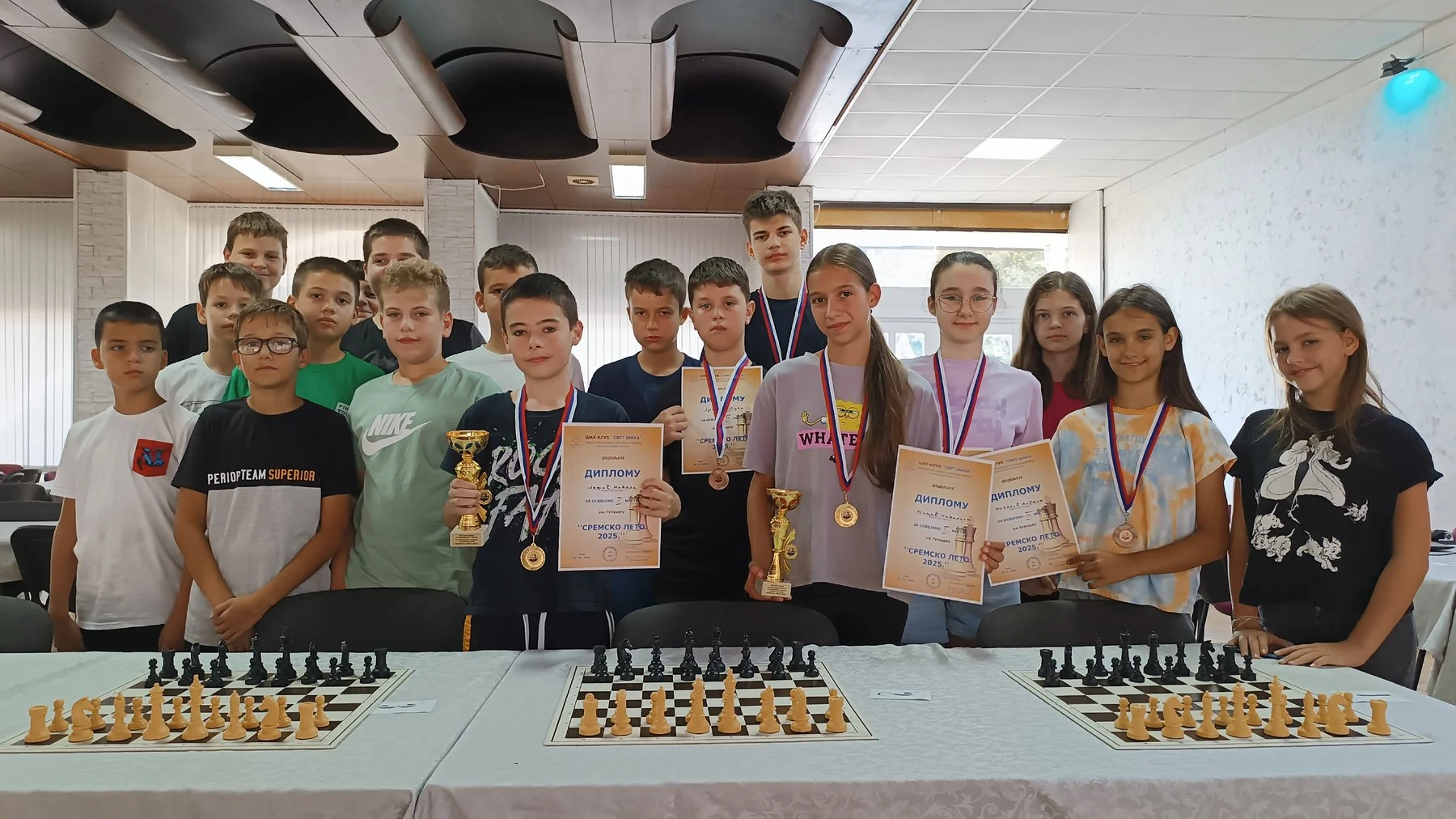 Junior Chess Tournament “Srem Summer 2025” – Ruma - group photo